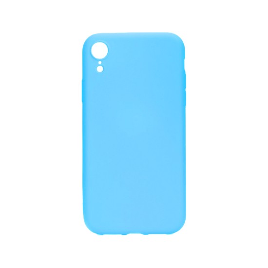 Capa de Silicone com Moldura de Câmera para Apple iPhone XR Azul